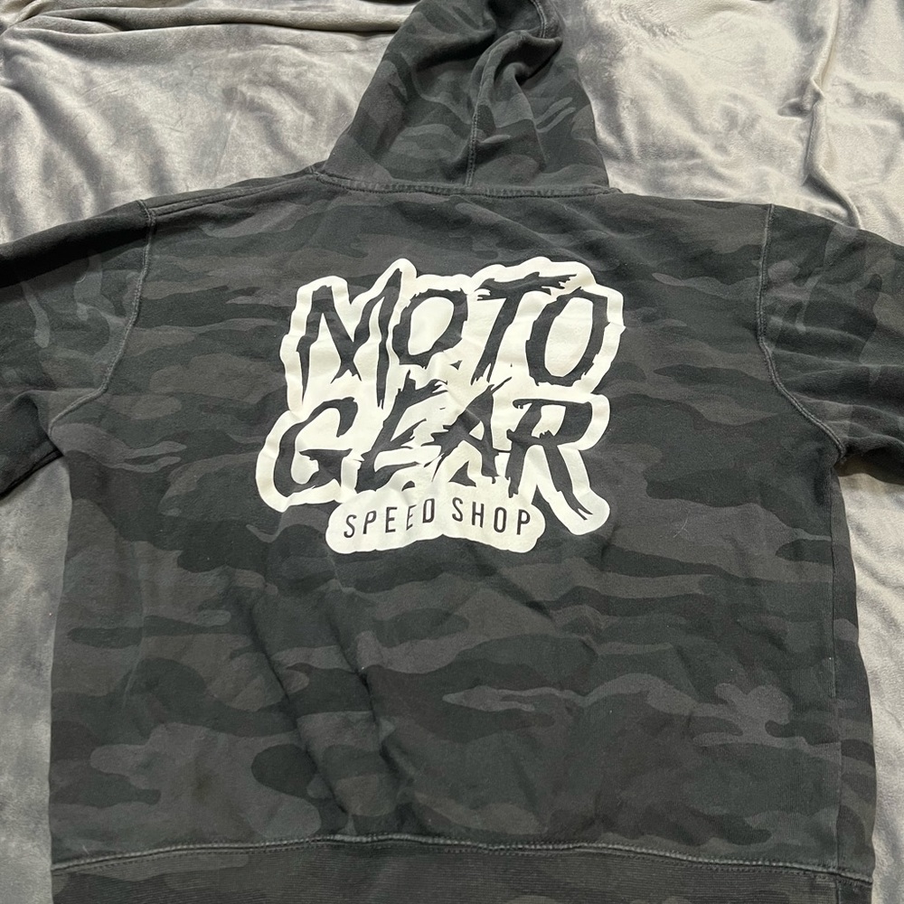 Moto gear camo hoodie